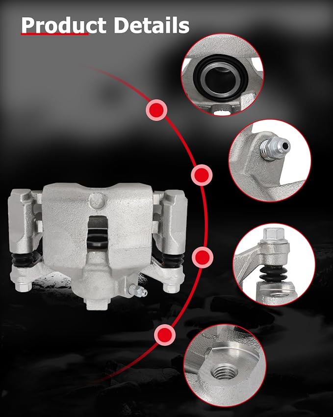 cciyu Rear Left Brake Caliper Assembly w/Bracket 18B4644 For Buick For Rendezvous,For Chevy For Venture,For Oldsmobile For Silhouette,For Pontiac For Aztek/For Montana