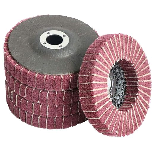 5Pcs 4.5" x 7/8" Nylon Fiber Flap Disc Polishing Grinding Wheel,Scouring pad Buffing Wheel for Angle Grinder, Polishing Tools (Grit 240)