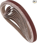 24 Pcs Sanding Belts 1/2 x 18 Inch 150 Grit Aluminum Oxide Abrasive Sandpaper for Belt Sander Metal Grinding Wood Working Weld Rust Removal