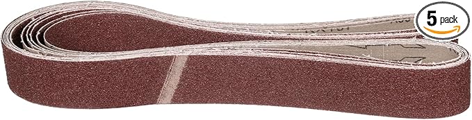 2 x 72 Inch Sanding Belt, 5 Pcs 24 Grit Aluminum Oxide Knife Sharpener Belts Work Sharpening for Belt Sander Knife Carving Tool Metal Working