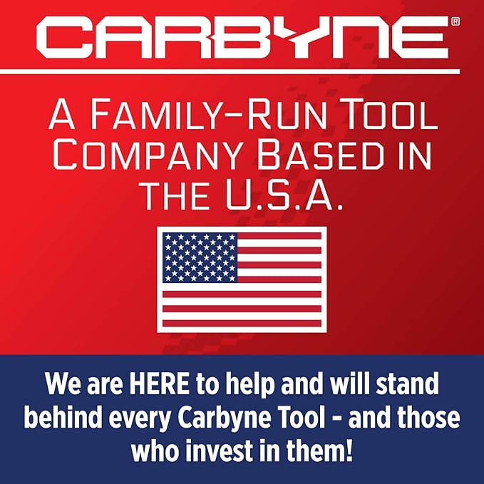 CARBYNE 1/4" & 3/8" Drive Socket & Ratchet Set - 34 Piece | SAE & Metric. Includes Metric 6 to 18mm, SAE 5/32" to 3/4". 6 & 12 Point. Cr-V Steel • From a Family-Run Tool Company Based in the U.S.A.