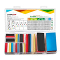 Chanzon 40 Sizes Extra Long Heat Shrink Tubing Assorted Kit UL Listed 2:1 Ratio (1mm-20mm diam) Multi Color Black White Red Blue Clear Yellow Sleeving Wrap Shrinking 2 to 1 Assortment 172 pcs