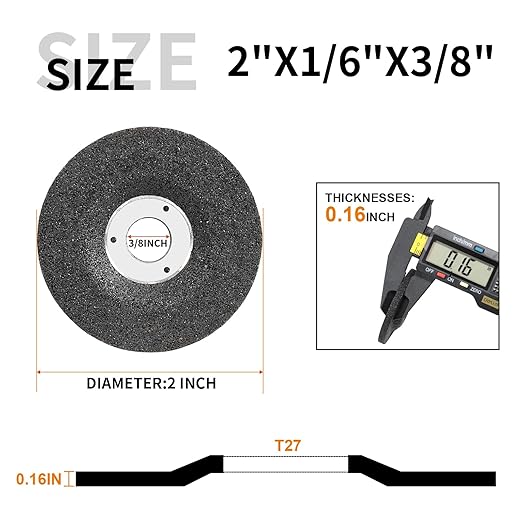 Die Grinder Grinding Wheel,2 inch Angle Grinder Disc 15 Pack with 3/8" Arbor Hole for Metal Drill Rotary Tool