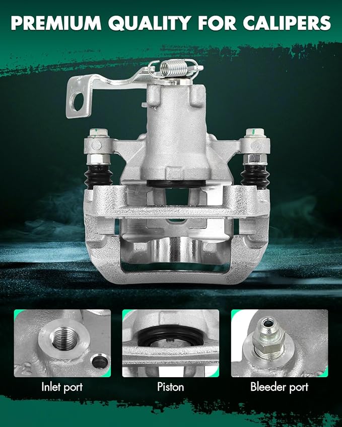 SCITOO 19B6789A Rear Left Disc Brake Caliper w/Bracket Fit For Kia For Soul 2014-2018, Single Piston