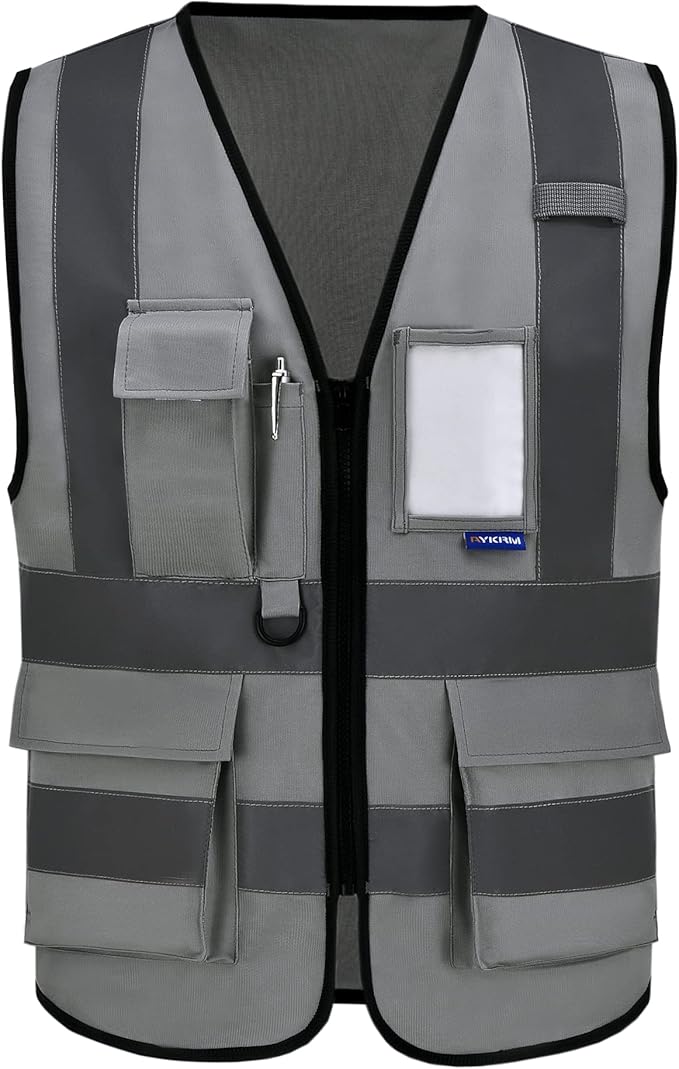 A-SAFETY 6XL 7XL 8XL plue size safety vest grey 6xl 7xl 8xl
