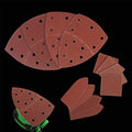 120 PCS Mouse Sander Sandpaper 60/120/180/240 Grit with Holes Hook and Loop Detail Sander Finger Sander Pads for Woodwoking Drywall