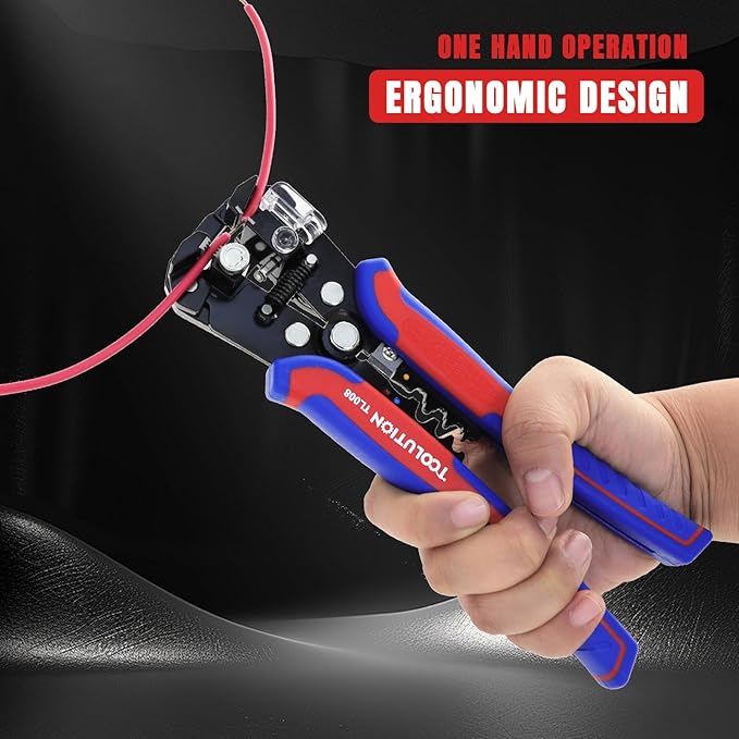 3-in-1 Self-Adjusting Wire Stripper Tool - Heavy Duty Electrical Wire Stripping & Crimping & Cutting Pliers for 10-24 AWG for Electricians, DIY & Automotive Use