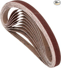 20 Pcs Sanding Belts 1/2 x 18 Inch 100 Grit Aluminum Oxide Abrasive Sandpaper for Belt Sander Metal Grinding Wood Working Weld Rust Removal