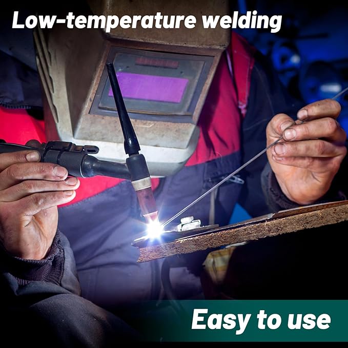 UNIFAMILY 60Pcs Aluminum Welding Rods ER4043 1/16" x 16", TIG Welding Rod, Low Temp Aluminum Rod, Low Splatter Corrosion Resistance Aluminum Welding Wire, Tig Filler accessories (60 pcs 1/16" x 16")