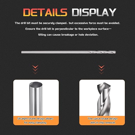 Drill Bit, 0.6mm Cutting Diameter, 4241 HSS 118° Cutting Angle Uncoated Bright Versatile Jobber Bits - (Applications: for Drilling Plastic Wood Soft Metal), 10-Pieces
