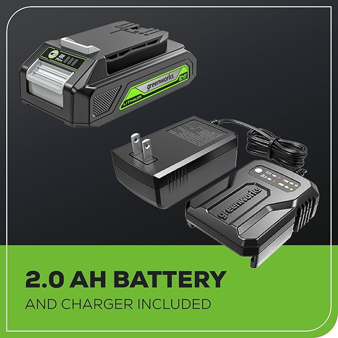 Greenworks 24V Cordless 3/8 in Crown T50 Stapler with 2Ah Battery and 2A Charger