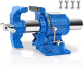 5-Inch Heavy Duty Bench Vise Ductile Iron Bench Vise 360° Multi-Purpose Bench Vice with Anvil, Clamp force 4000KG, Blue