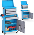 TUFFIOM 5-Drawer Rolling Tool Chest, Tool Storage Cabinet w/Drawers, Lockable Wheels, Detachable Top & Adjustable Shelf, Mechanic Tool Organizer Box for Garage, Workshop, Warehouse & Repair Shop