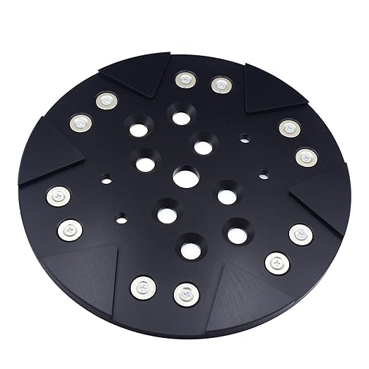 Lavina Grinding Disc Universal 10" Magnetic Adapter Plate, 10 Inch Universal Magnetic Tooling Holder Plate for Edco MK Husky Blastrac Virginia Abrasive Grinder
