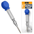 ALBO Spring Loaded Center Punch Tool – 5 Inch Automatic Punch for Metal, Wood & Steel – Heavy Duty Drill Punch with Non-Slip Comfort Cap, Galvanized Finish & Precision Tip for Accurate Marking (1pc)