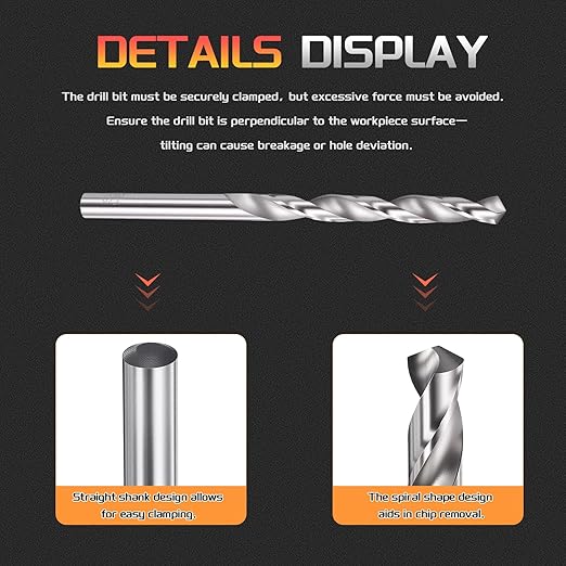 Drill Bit, 6.8mm Cutting Diameter, 4241 HSS 118° Cutting Angle Uncoated Bright Versatile Jobber Bits - (Applications: for Drilling Plastic Wood Soft Metal), 1-Pieces