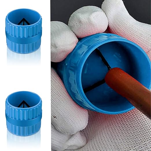 Pipe and Tubing Reamer Inner-Outer Copper Reamer Pipe Deburring Tool Alloy Steel Tubing Chamfer Tool for PVC/Ppr/Copper/Brass/Aluminum Tubes (Blue)