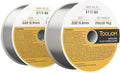 TOOLIOM E71T-GS .030"+.035" Diameter 2-Pound Spool Flux Core Self-shielded Carbon Steel MIG Welding Wire, 2PCS Dual Gauge Welding Wire