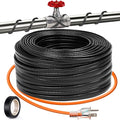 50FT（3FT-200FT） Pipe Heating Cable for Pipe Freeze Protection, Heat Cable for Water Pipes(Metal and Plastic), Pipe Heat Tape Keeps Water Flowing at -40°F 5w/ft, 120V
