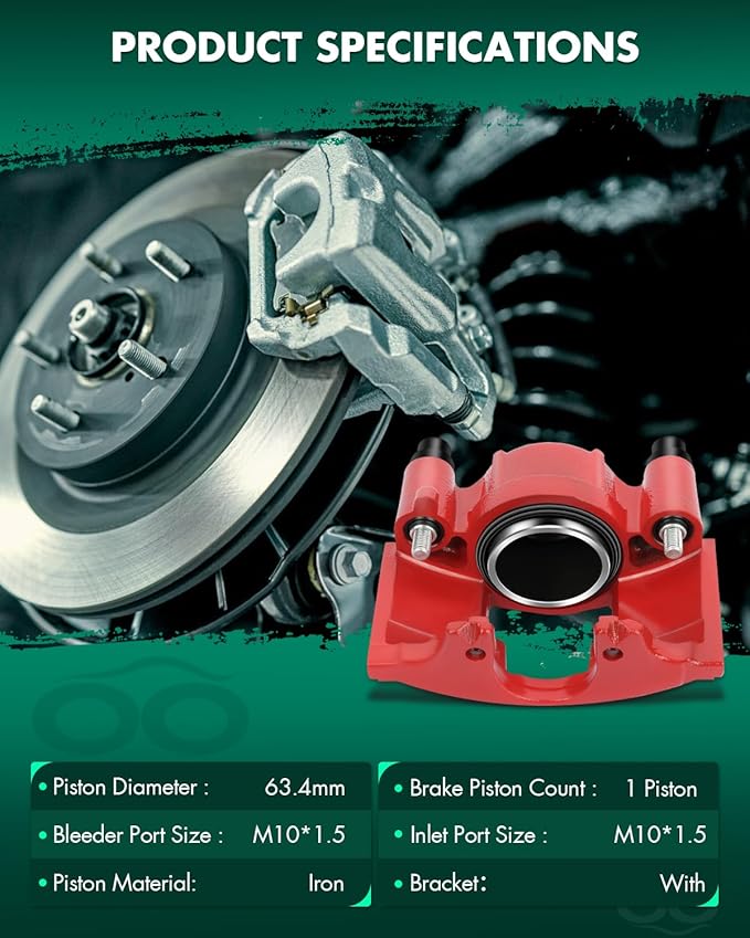 SCITOO 184299 184300 Front Left & Right Brake Calipers Without Bracket For Cadillac For DeVille/For Escalade,For Chevy For C1500/For C2500/For C2500 Suburban,For Dodge For Ram 1500,For GMC