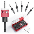 5 Pcs Hex Shank Countersink Drill Bit Set with Low Friction Depth Stop, 1/8" 9/64" 5/32" Drill+3/8” 82° Counter-Bore,11/64" 3/16" Drill+ 1/2" 82° Counter Bore,HSS M2 Tapered Bits