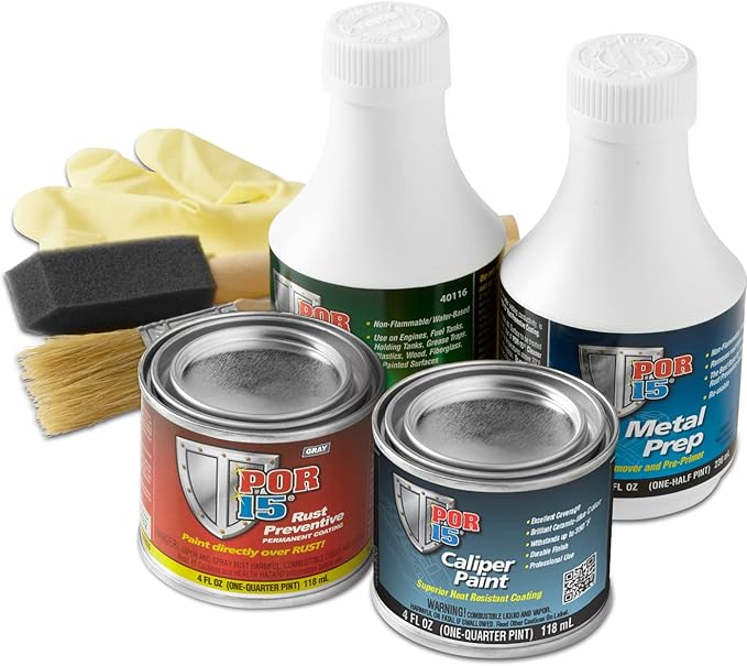 POR-15 Caliper Painting Kit, Clean, Prep and Paint Brake Calipers, Blue