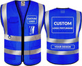 BeautyWill Custom Safety Vest Logo Class 2 High Visibility Reflevtive Vest Outdoor Protective Workwear