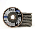 BHA Grinding and Sanding Flap Discs T27, 4-1/2" x 7/8", 80 Grit - 10 Pack
