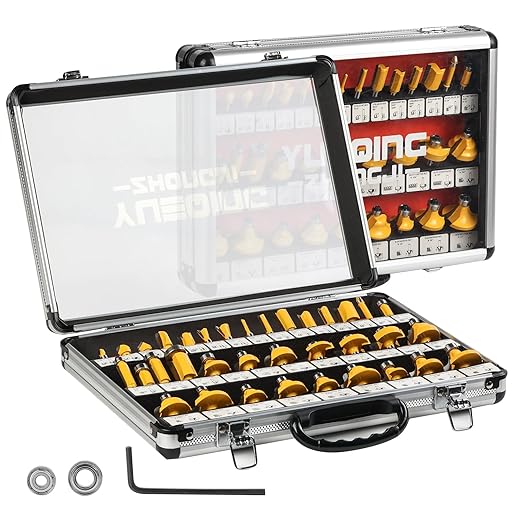 Router Bit Set of 35 Pieces Router bits 1/4 Inch Shank 35pcs Expert Router Bit Kit C3 Alloy Blade Router bits for Precision Carving and Versatile Applications