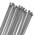 XINGO 100PCS Cable Zip Ties Heavy Duty, Premium Nylon Plastic Wire Ties with 50 Pounds Tensile Strength, Self-Locking Black Nylon Zip Ties for Indoor and Outdoor (14 inch, Silver)