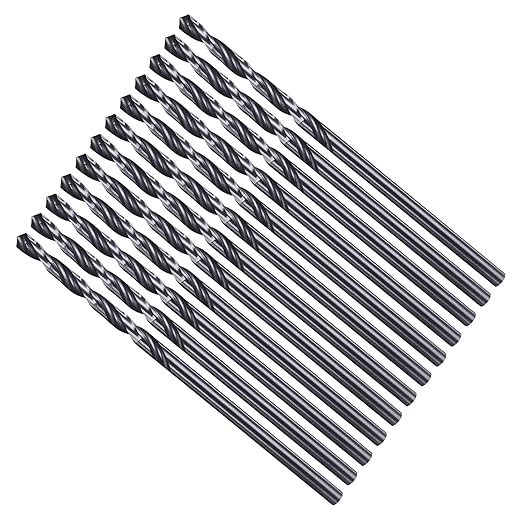 Drill Bit, 2.3mm Cutting Diameter, 4241 HSS Nitriding Black 118° Cutting Angle Versatile Jobber Bits - (Applications: for Drilling Plastic Wood Soft Metal), 12-Pieces