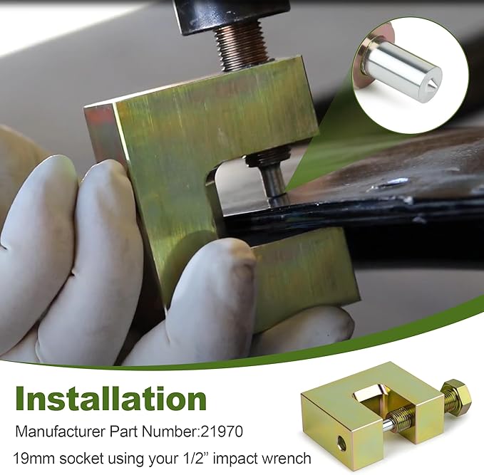 Self-Piercing Rivet Extraction Tool 21970,Install 3/4”or 19mm socket to1/2”Impact Wrench and Engage
