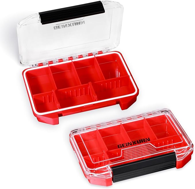 IPX4 Waterproof Small Storage Parts Organizer, Small Parts Case with Removable Dividers, Screwdriver Bit Set Box(2 Boxes)