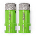 Diamond Core Drill Bits 1" 2pcs 25mm Granite Drill Bits for Porcelain Tile Granite Marble Masonry Brick