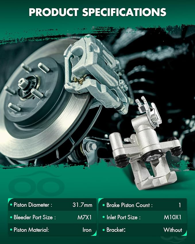 SCITOO 19-1378 Rear Left Disc Brake Caliper Assembly Without Bracket For Mazda For Miata 1990-1997 1999-2005