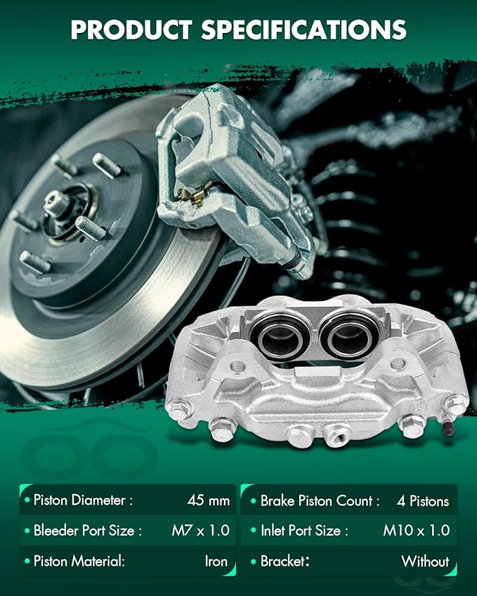 SCITOO Front Left+Right Brake Calipers Without Bracket 19-2984 19-2985 Compatible For Toyota 4Runner 2003-2009 For Toyota Tacoma 2005-2017