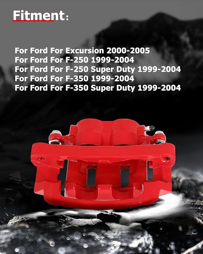 cciyu Front Left & Right Brake Calipers Assembly w/Bracket 18-B4791 18-B4790 2000-2005 For Ford For Excursion,1999-2004 For Ford For F-250 Super Duty,1999-2004 For Ford For F-350 Super Duty