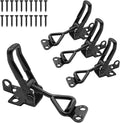 4 Pack Adjustable Black Toggle Clamp Latch (4001) Heavy Duty 220 lbs Toggle Latch & Quick Release Metal Pull Latches, Easy to Install for Lid Box Case Door Smoker room(20pcs 0.6" Screws)