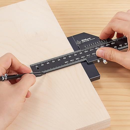Scriber Gauge – Precision Marking Tool, Measuring Ruler, Layout Square, Thickness Gauge, CNC Aluminum Woodworking Tool for Joinery, Framing, Cabinet, DIY Projects (Old, 600mm)