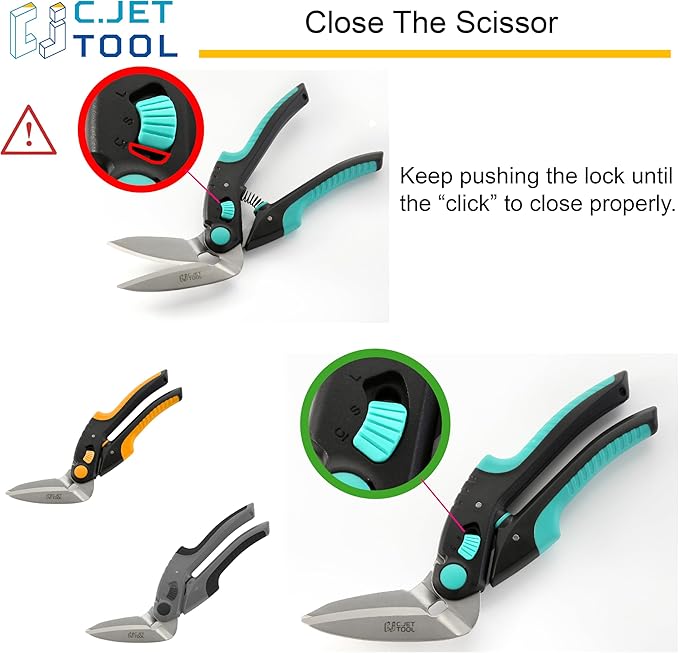 8" Heavy Duty Scissors, Carpet Cutter, Industrial Scissors, Multipurpose, Scissors for Carpet, Cardboard, Leather, Pruning, Gardening, Professional Soft Grip Stainless Steel (Blue)