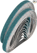 HARFINGTON 1/2 x 24 Inch Sanding Belts, 24 Pcs 40 Grit Zirconia Abrasive Belt Sander File Belt for Woodworking, Metal Polishing, Knife Sharpener
