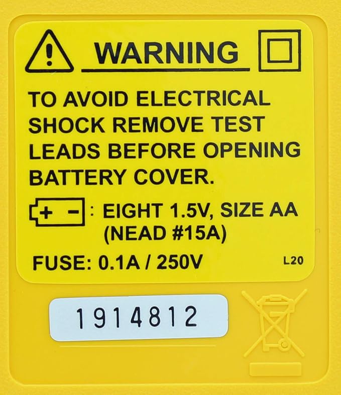 IDEAL Electrical 61-796 Earth Ground Resistance Tester, 3-Pole, Carrying Case Included,Yellow,Green,Red