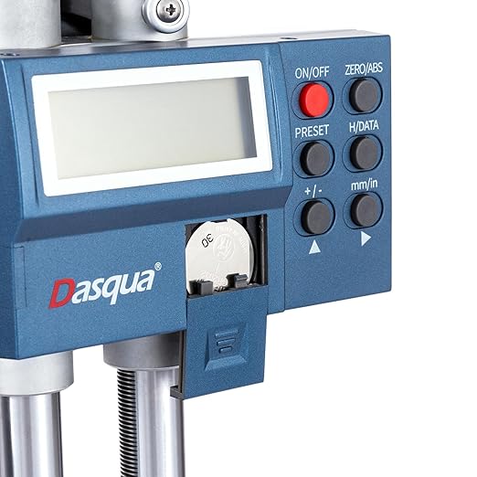Dasqua 20"/500mm Double Beam Digital Height Gauge with Feed Wheel, Heavy Duty Cast Iron Base with Carbide-Tipped Scriber, Accuracy: ±0.0019"/0.05mm, Resolution 0.001"/0.01mm
