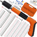 Concrete Nail Gun Kit with 120pcs Nails,5 Speed Adjustable Manual Mini Steel Nail Gun,Portable Nailer Gun, Wood working and Decoration- Built in Air Nailer for Red Brick Walls(Orange）