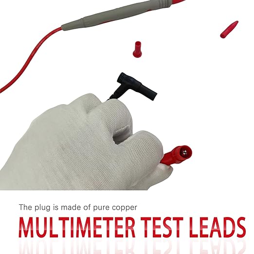 2PCS Digital Multimeter Test Leads Set with 2PCS 10A Alligator Clips