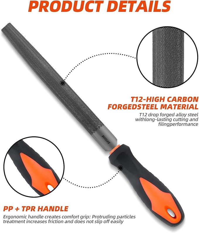 Needle File (10'' Round Half)