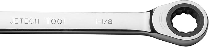 Jetech 1-1/8" Ratcheting Combination Spanner (5 Pack) - Metric Industrial Grade Cr-V Steel Gear Wrench in Polished Chrome Finish