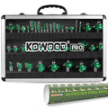 KOWOOD Pro Router Bits Sets of 40 Pieces 1/4 Inch Shank and 1/2 Inch Shank, Professional Woodworking Tools