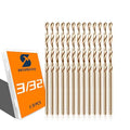 Cobalt Drill Bit Set 3/32" - 13PCS, M35 Twist Drill Bits Straight Shank, 3/32" High Speed Steel Drill Bits for Drilling in Hard Metal, Stainless Steel, Cast Iron