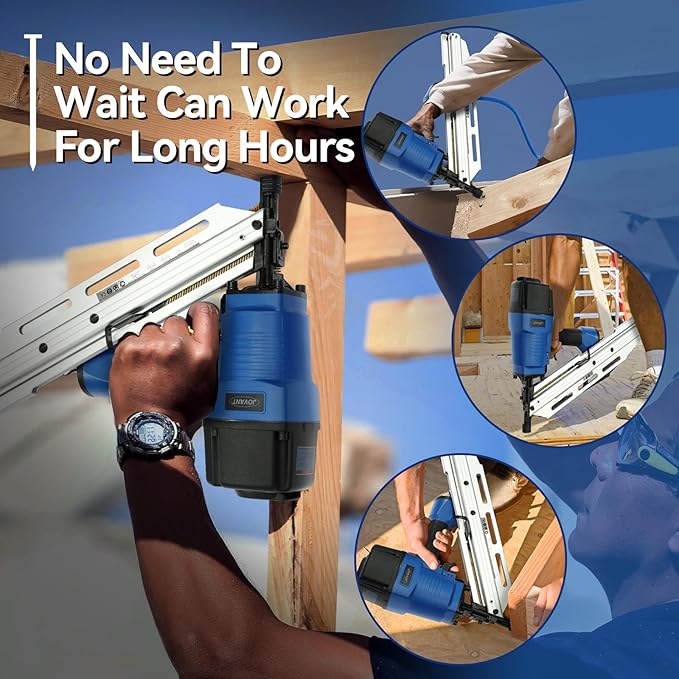 Pneumatic Framing Nailer,Pro Preferred Brand of Pneumatic Nailers,Accepts 30-34 Degree 2-Inch to 3-3/8-Inch Offset Round Paper Collated Nails.Finishing Nails Ideal for Framing、Flooring